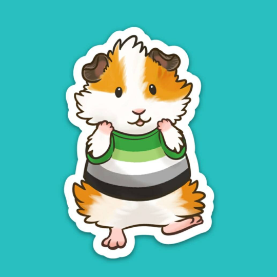 Aromantic Pride Flag Sticker — The Pipsqueakery - A Rescue